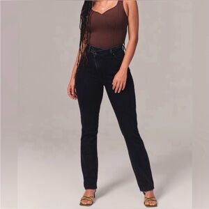 Abercrombie 90s Slim Straight High Rise Crossover Jeans – Curve Love 32 Short